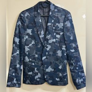 Guess Men's XS Camouflage Blazer